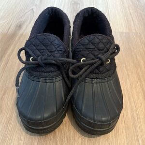 Sperry Top-Sider Woman’s 6 Black Rubber Low Duck Boots Shoes Waterproof Womens
